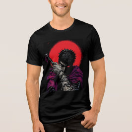 Anime Krigare Röd Månsköld S Hug Konst T Shirt