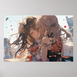 Anime lesbisk i centrala bröllop poster