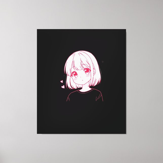 "Anime Love Vibes" Canvastryck (Framsida)