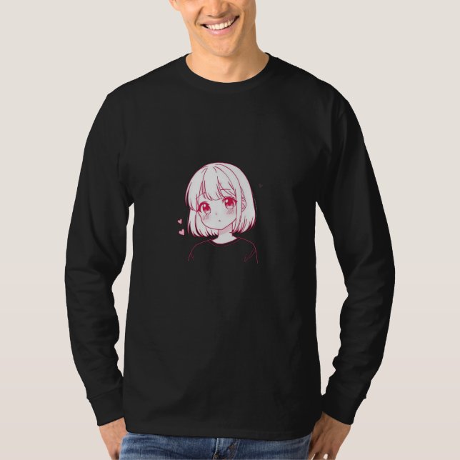 "Anime Love Vibes" T Shirt (Framsida)