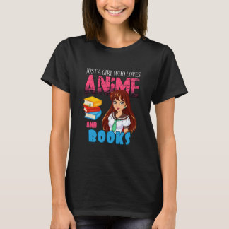 Anime Lover Librarian Just a Girl Who Loves Anime T Shirt
