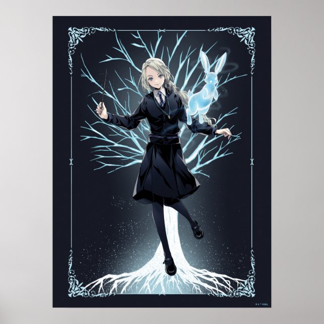 Anime Luna Lovegoods kanin-Patronus Poster (Framsidan)
