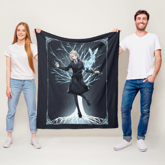 Anime Luna Lovegoods kaninpatronus Fleecefilt (På plats)