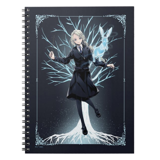 Anime Luna Lovegood's Rabbit Patronus Anteckningsbok (Framsidan)