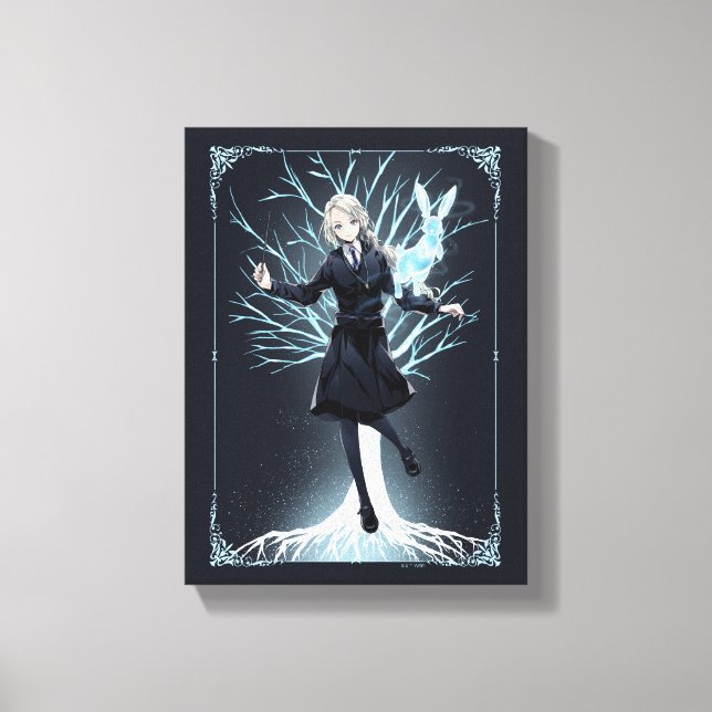 Anime Luna Lovegood's Rabbit Patronus Canvastryck (Framsida)