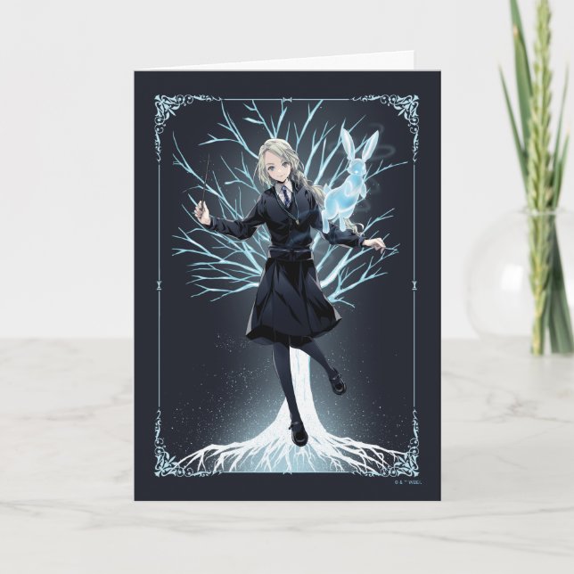 Anime Luna Lovegood's Rabbit Patronus Kort (Framsida)