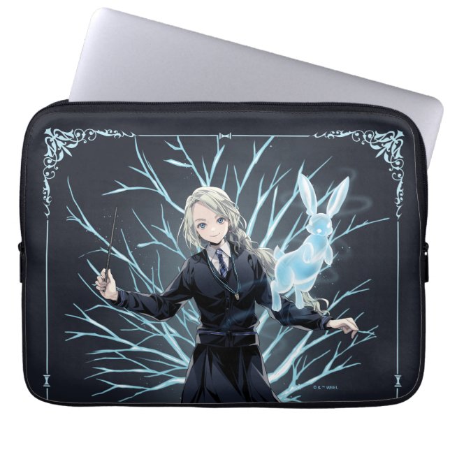 Anime Luna Lovegood's Rabbit Patronus Laptop Fodral (Framsidan)