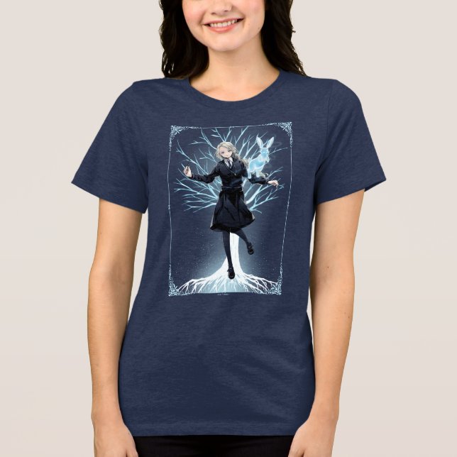 Anime Luna Lovegood's Rabbit Patronus T Shirt (Framsida)