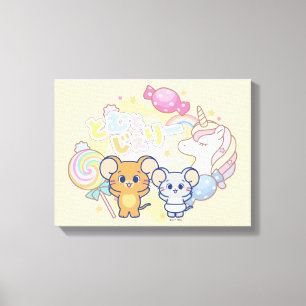 Anime Magic Candyland med Jerry och Tuffy Canvastryck