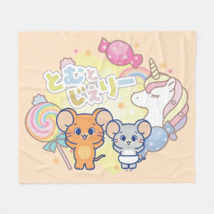 Anime Magic Candyland med Jerry och Tuffy Fleecefilt