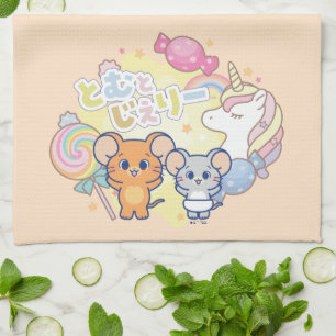 Anime Magic Candyland med Jerry och Tuffy Kökshandduk