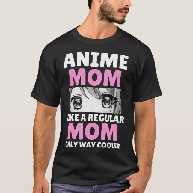 Anime Mamma som en vanlig Mamma Cooler Kawai T Shirt (Framsida)