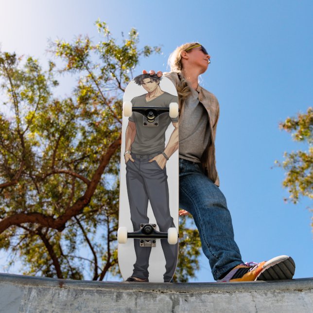 Anime Man Handsome Zaddy Mini Skateboard Bräda 18,5 Cm (Utomhus 1)