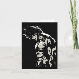 Anime Manar Character Bicep Workout Motivational Kort