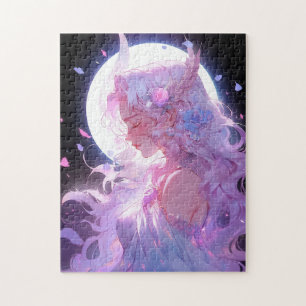Anime Måne Princess Fantasy Art Pussel