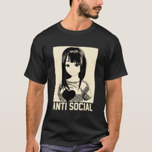 Anime Manga Aesthetic Japant Goth Antisocial Tee