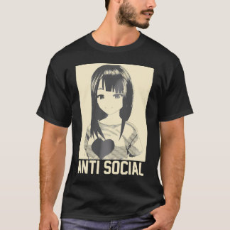 Anime Manga Aesthetic JapGoth Antisocial Emo T Shirt