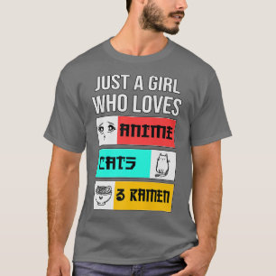Anime manga cat Japan teckning pen, tecknad stil T Shirt