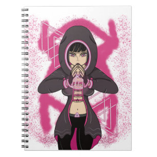 Anime Manga Computer Futuristiska Hacker Cyberpunk Anteckningsbok