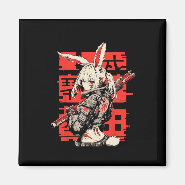 Anime Manga Cyberpunk Aesthetic Techwear Harajuku Magnet (Framsidan)