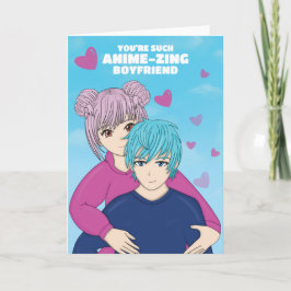 Anime Manga, ett par bojvän Alla hjärtans dagskort Kort