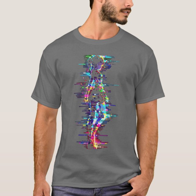 Anime Manga Färgrik konst Anime present T Shirt (Framsida)