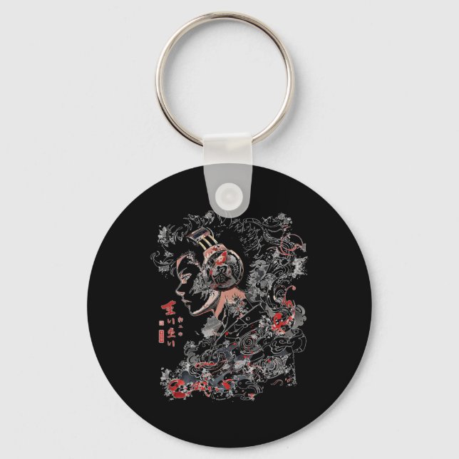 Anime Manga Graphic Headphone Art Anime Nyckelring (Framsida)