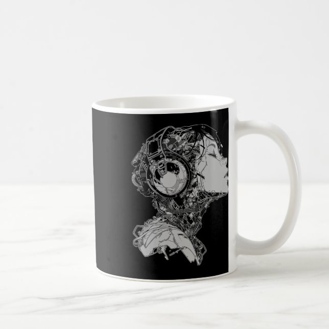 Anime Manga Graphic Headphone Illustration Anime Kaffemugg (Höger)