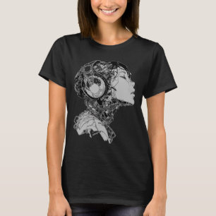 Anime Manga Graphic Headphone Illustration Anime T Shirt