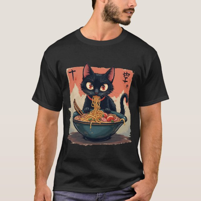 Anime Manga Kawaii Otaku Stil Urban Streetwear Ra T Shirt (Framsida)