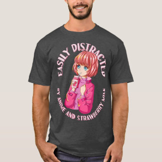 Anime Manga Kawaii Rosa Aesthetic - Strawberry Mil T Shirt