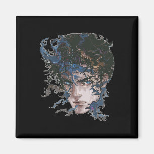 Anime Manga Motif Blue-ögon Art Anime Magnet