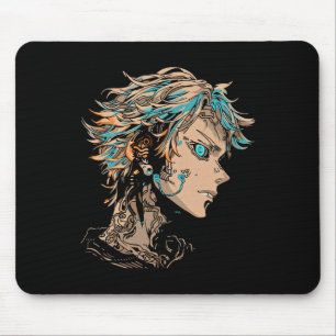 Anime Manga Motif Blue-ögon Illustration Anime Musmatta