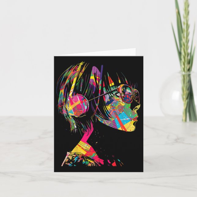 Anime Manga Motif Geometric Artwork Anime Kort (Framsida)