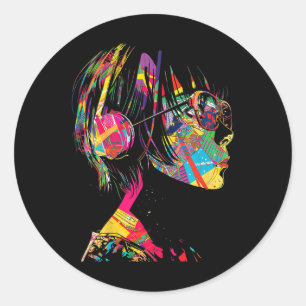 Anime Manga Motif Geometric Artwork Anime Runt Klistermärke