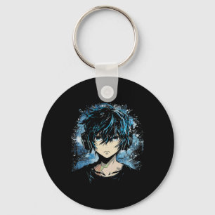 Anime Manga Motif Headphone Artwork Anime Nyckelring