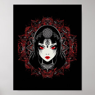 Anime Manga Motif Mandala Illustration Anime 1 Poster