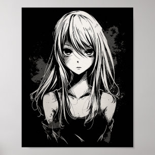 Anime Manga Motif Pixel Art Anime Poster