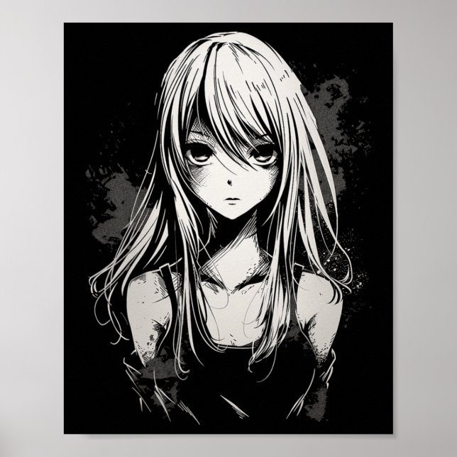 Anime Manga Motif Pixel Art Anime Poster (Framsidan)