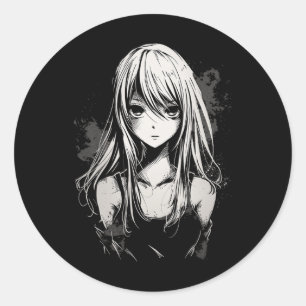 Anime Manga Motif Pixel Art Anime Runt Klistermärke