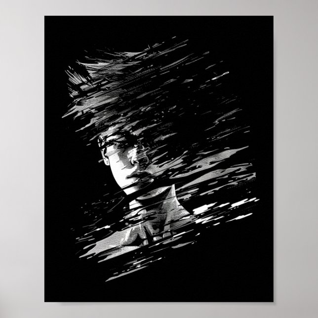 Anime Manga Motif Pixel Illustration Anime Poster (Framsidan)