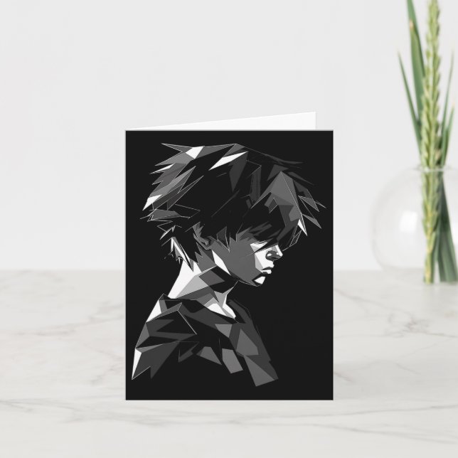 Anime Manga Motif Polygon Artwork Anime Kort (Framsida)