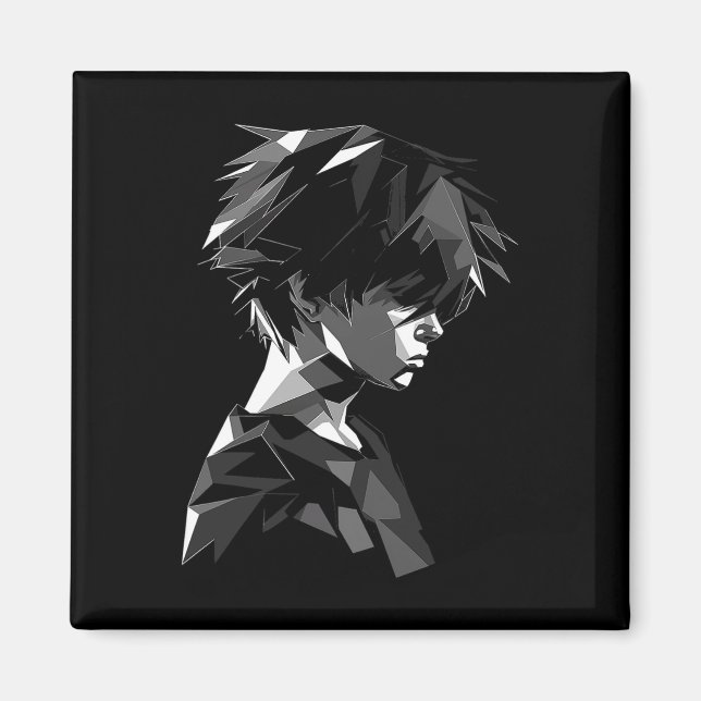 Anime Manga Motif Polygon Artwork Anime Magnet (Framsidan)
