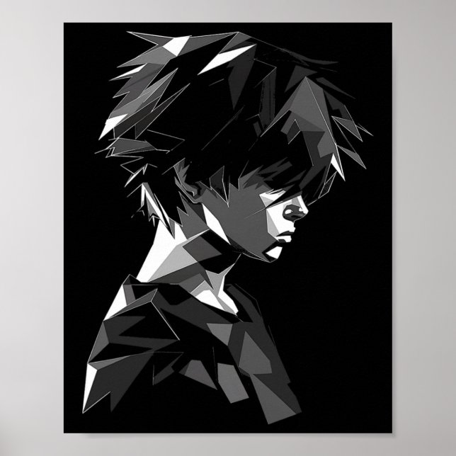 Anime Manga Motif Polygon Artwork Anime Poster (Framsidan)