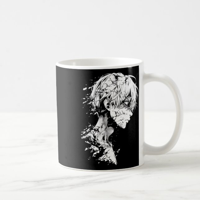Anime Manga Motif Teckning Artwork Anime Kaffemugg (Höger)