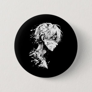Anime Manga Motif Teckning Artwork Anime Knapp