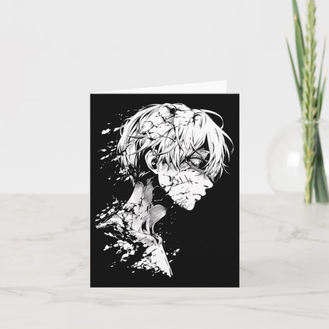 Anime Manga Motif Teckning Artwork Anime Kort (Framsida)