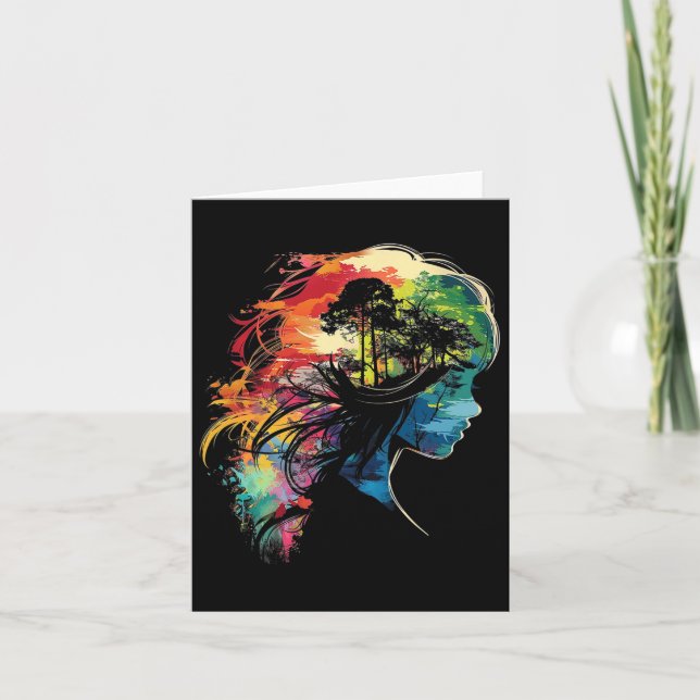 Anime Manga Motiv Färgrik Illustration Anime  Kort (Framsida)