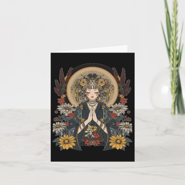 Anime Manga Motiv Mandala Konstverk Anime  Kort (Framsida)