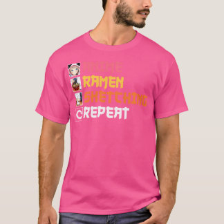Anime Manga Otaku Japanska Ramen Älskare Sketching T Shirt